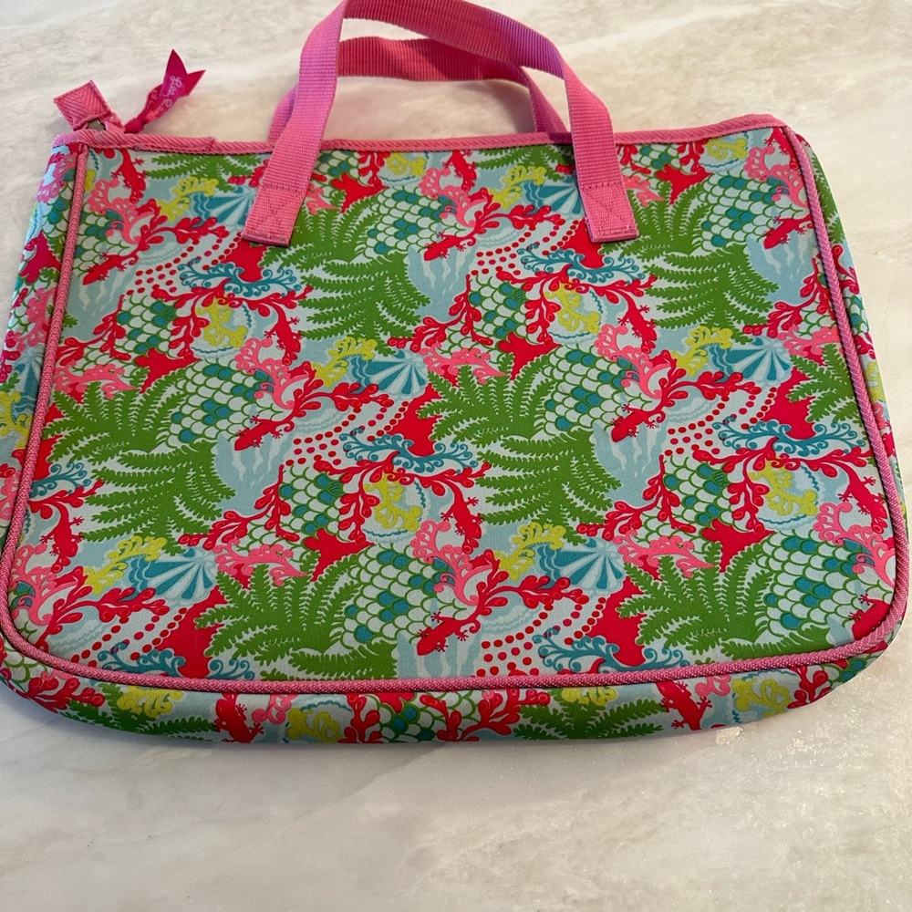 Lily Pulitzer Padded Laptop Sleeve: Pink, Green & Blue